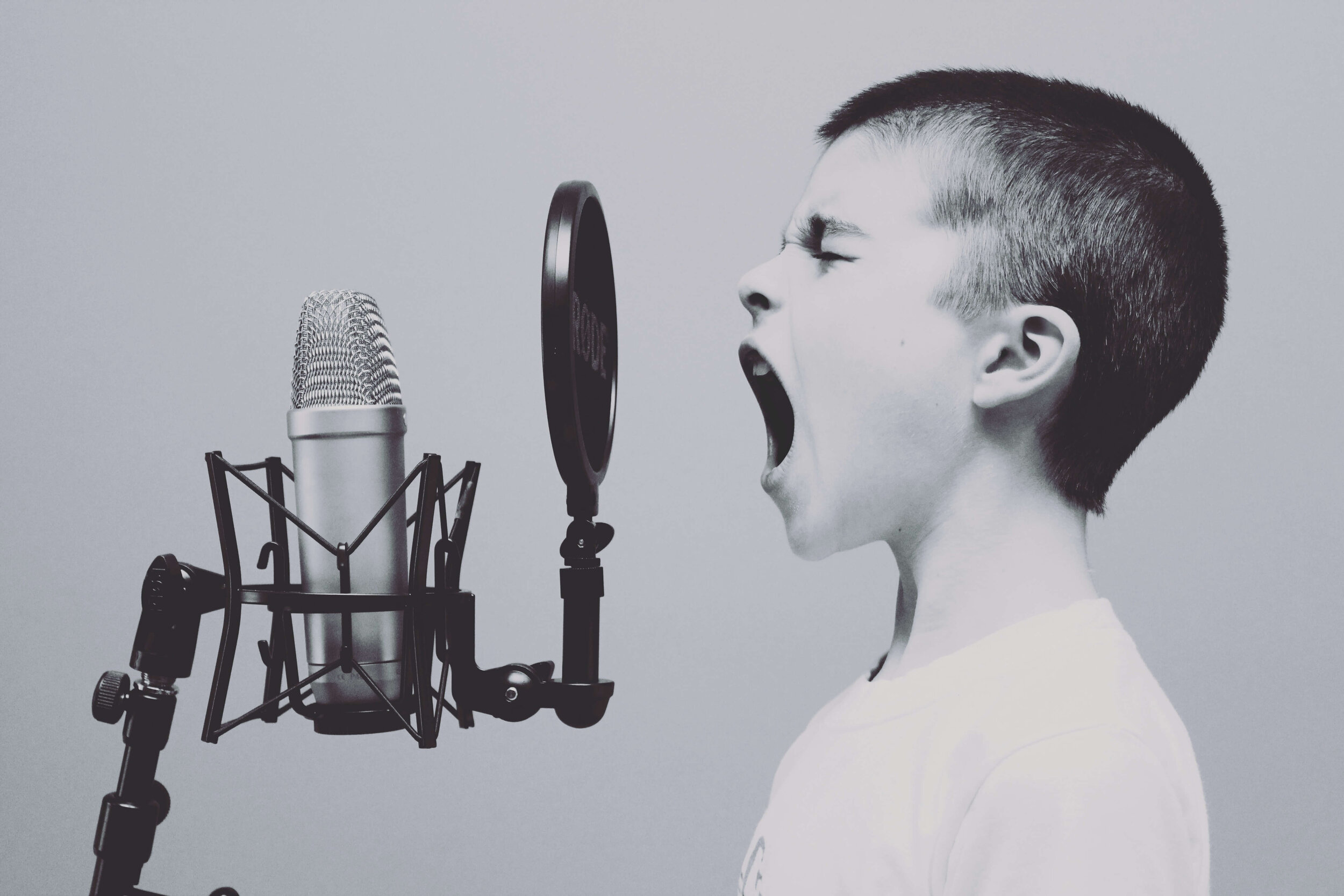 A person speaking with confidence